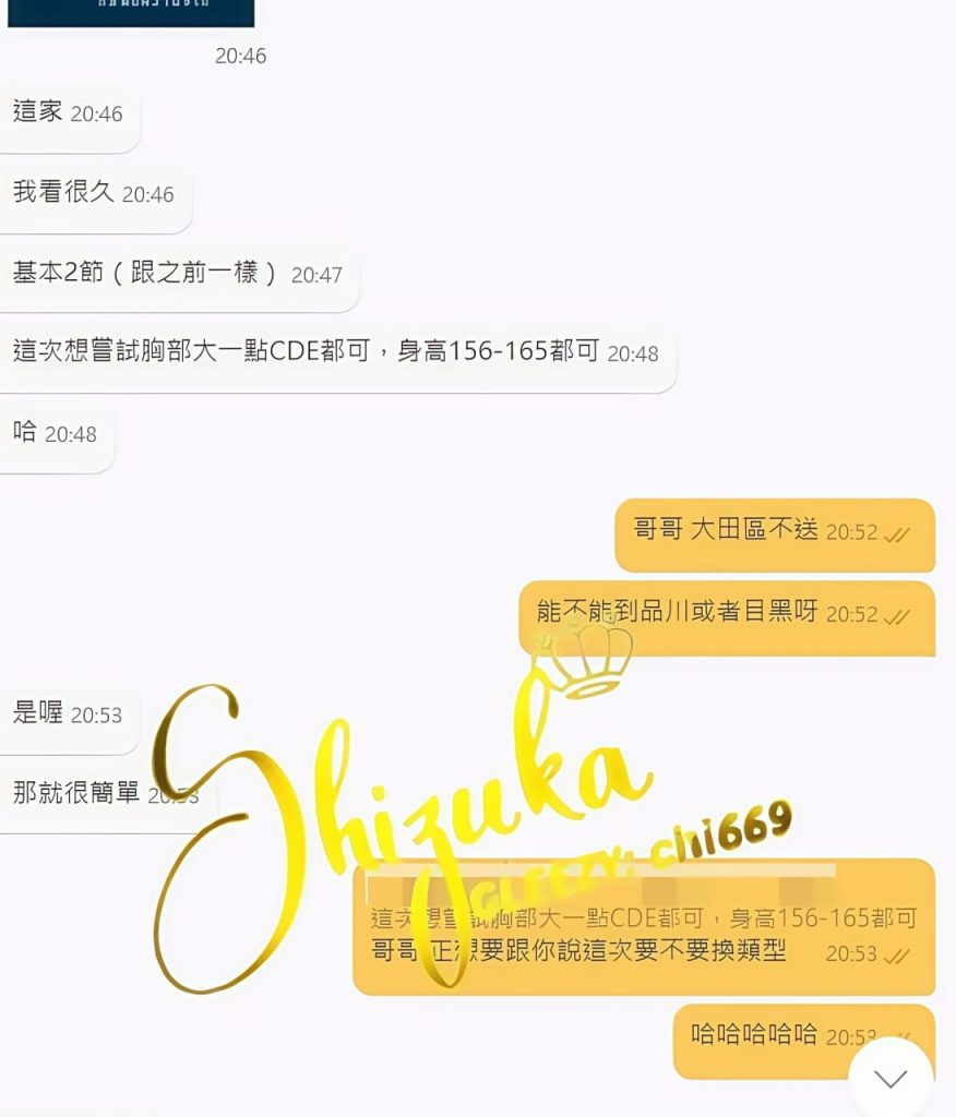 Shizuka Customer Review｜東京 大阪｜出張サービス｜日本人女性