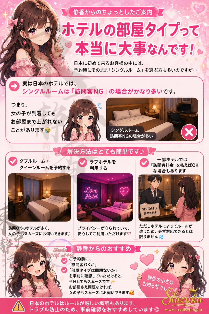 ホテルの部屋タイプについて